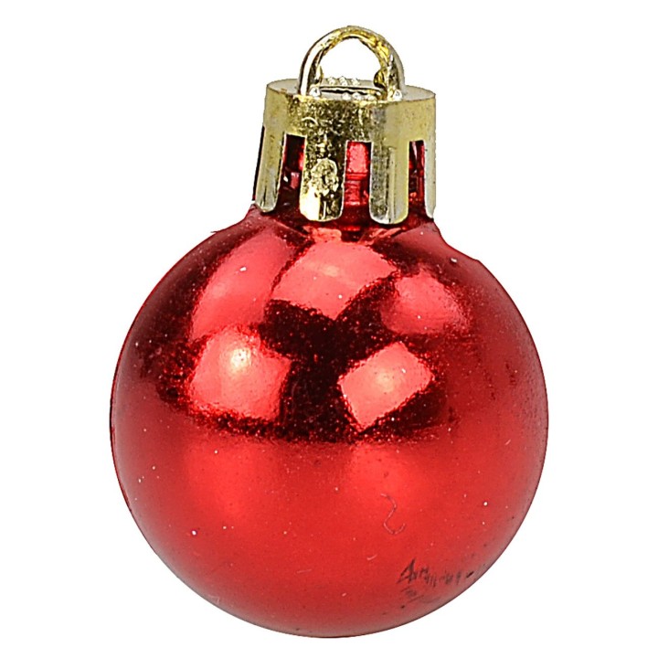 Set 10 palline rosse ø 3 cm per albero di Natale