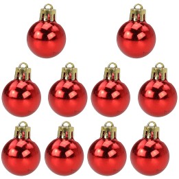Set 10 palline rosse ø 3 cm per albero di Natale