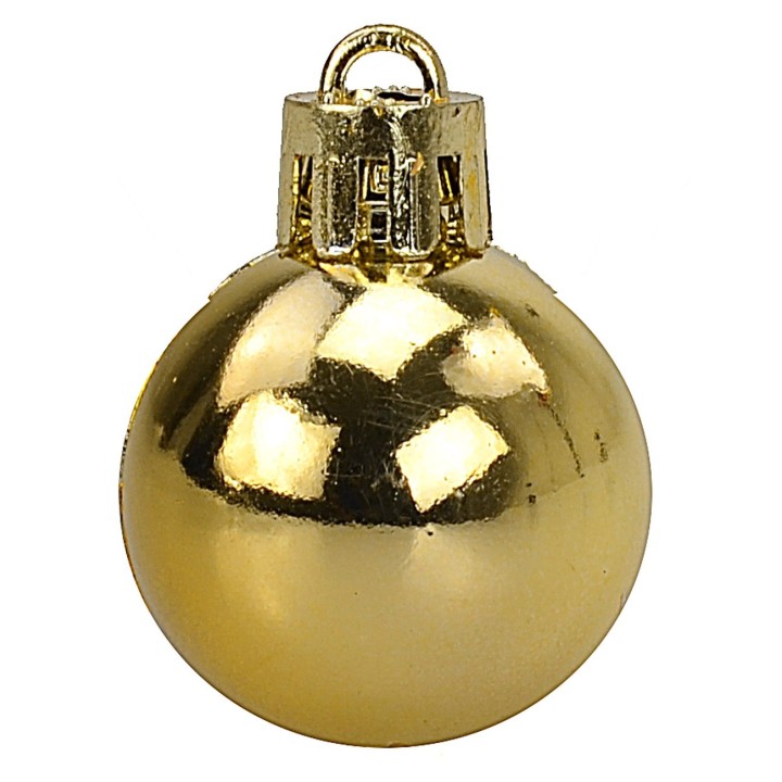 Juego de 10 bolas doradas de ø 3 cm para árbol de Navidad
