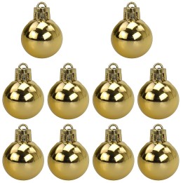 Set of 10 gold balls ø 3 cm for Christmas tree