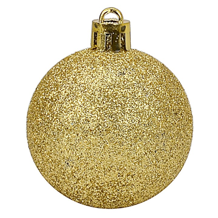 Juego de 20 bolas doradas ø 4-5-6 cm para árbol de Navidad