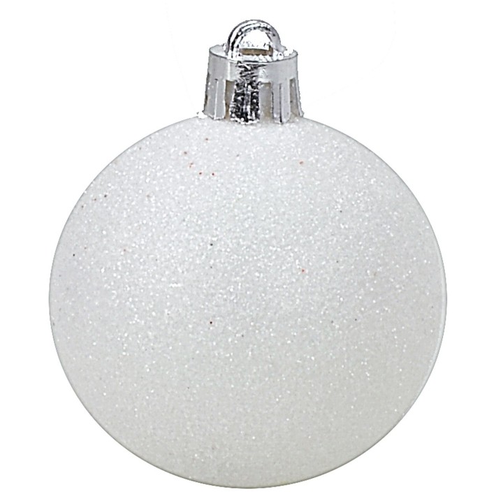 Set of 20 white balls ø 4-5-6 cm for Christmas tree