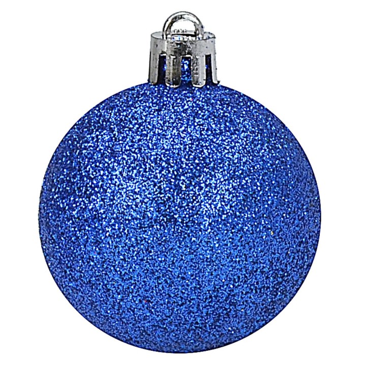 Conjunto de 20 bolas azules ø 4-5-6 cm para árbol de Navidad
