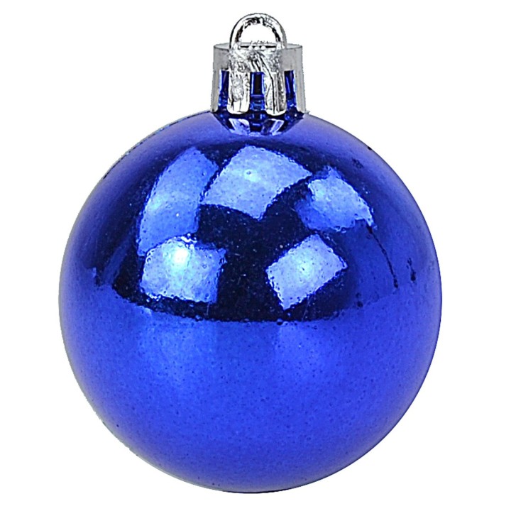 Conjunto de 20 bolas azules ø 4-5-6 cm para árbol de Navidad