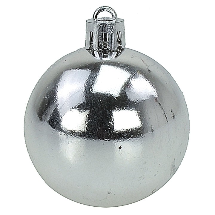 Set 20 palline argento ø 4-5-6 cm per albero di Natale