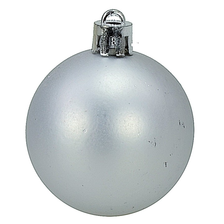 Set 20 palline argento ø 4-5-6 cm per albero di Natale