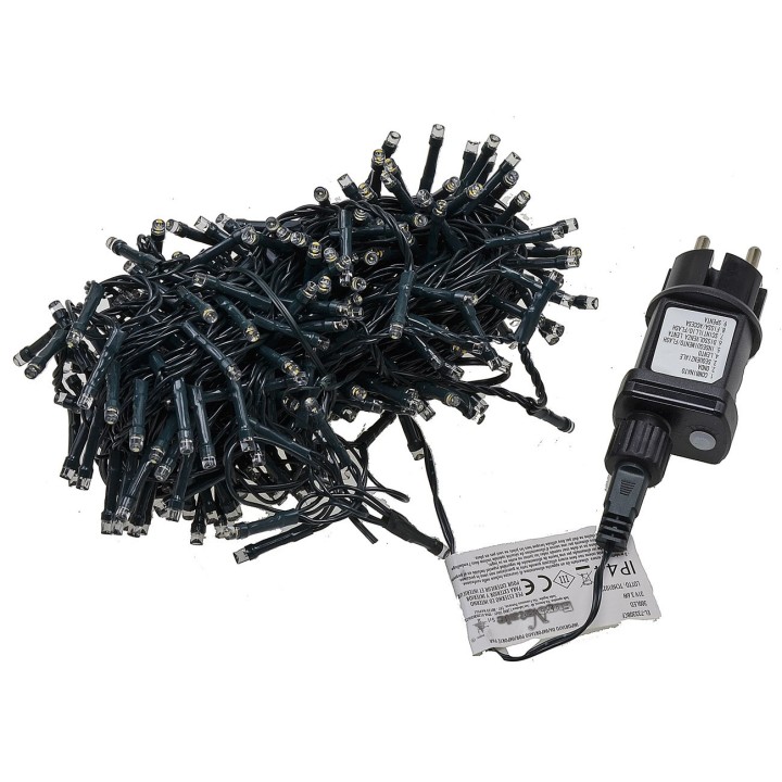 Cadena de 300 luces LED blanco cálido con juegos de luz para