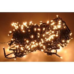 Cadena de 300 luces LED blanco cálido con juegos de luz para