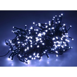 Chain of 300 cold white LEDs with plays of light for indoor and