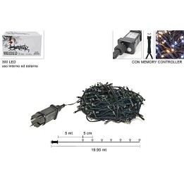 Cadena de 300 luces LED blanco cálido y frío con juegos de