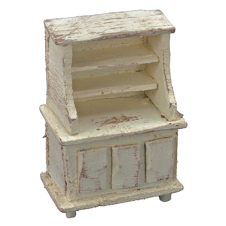 Aparador de madera blanqueada cm 5x3x7,5 h