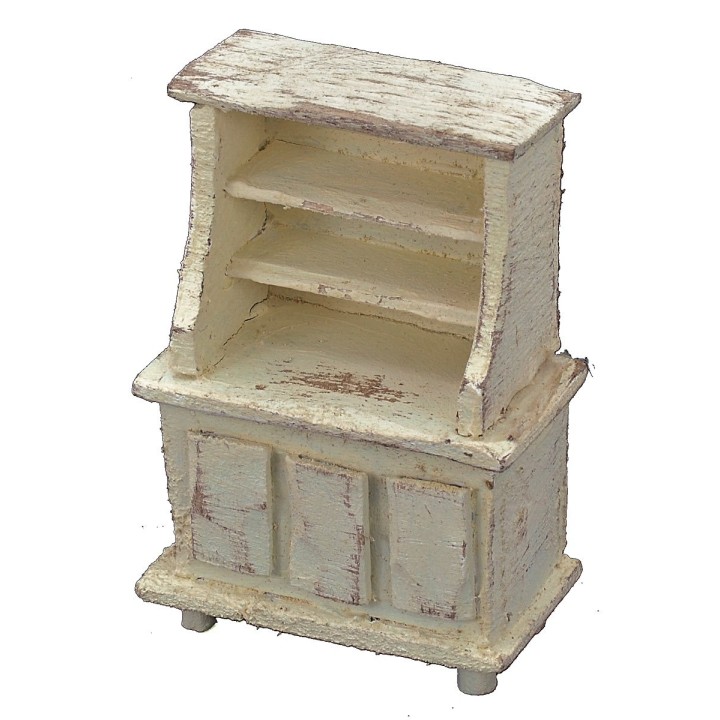 Aparador de madera blanqueada cm 5x3x7,5 h