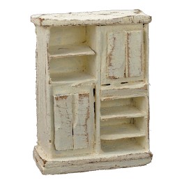 Mueble de cocina de madera blanqueada cm 5x2,5x6,5 h