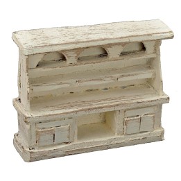 Credenza in legno sbiancato cm 9x2,5x7,5 h