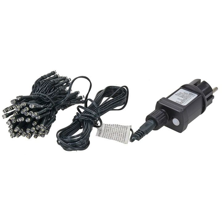Chain of 100 cold white LEDs with plays of light for indoor and