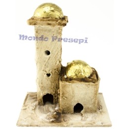 Minaretto stuccato cm 10x6,5x12h.