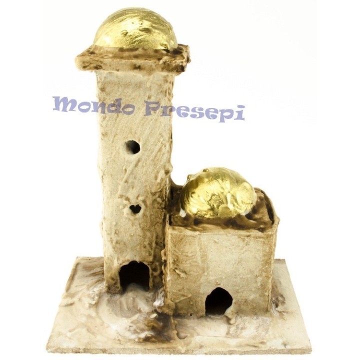 Minaretto stuccato cm 10x6,5x12h.