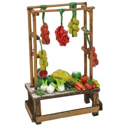 Stall with fruit and vegetables cm 9,5x5x15 h