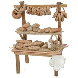 Bancarella con pane e friselle cm 8,5x6x12,2 h