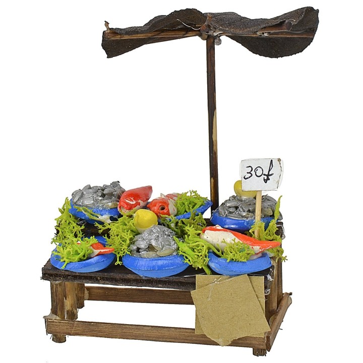 Fish counter with umbrella cm 7,2x3,4x3,4 h