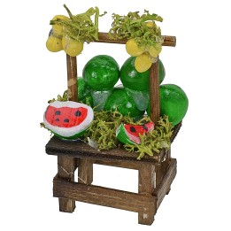 Market stall with watermelons cm 4x3,2x6 h