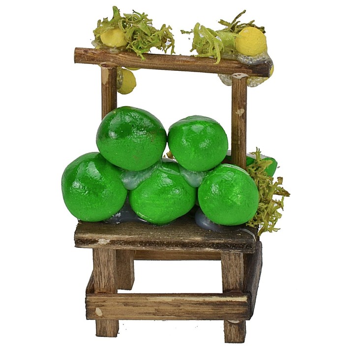 Market stall with watermelons cm 4x3,2x6 h