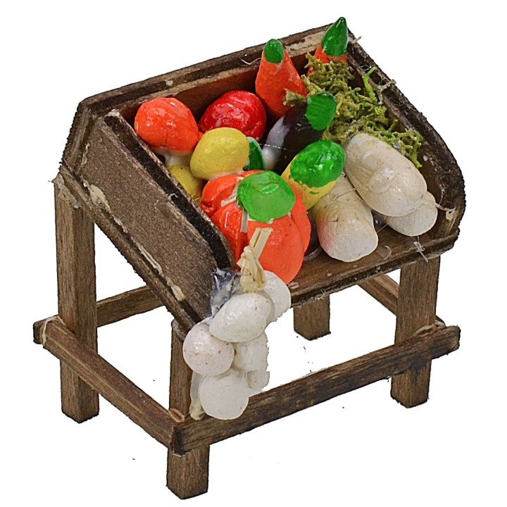 Banco mercato con verdure cm 4x2,7x4,2 h