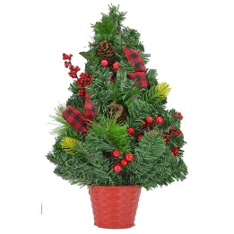 Alberello da parete con bacche rosse cm 50