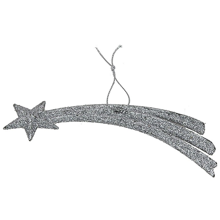 Silver comet star to hang 15 cm