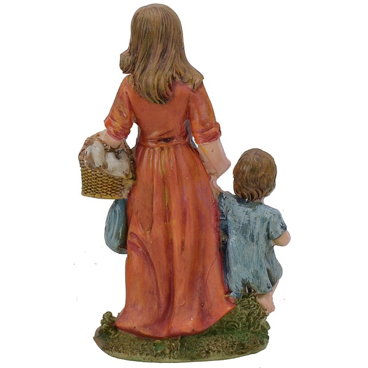 Woman with child cm 15 in resin