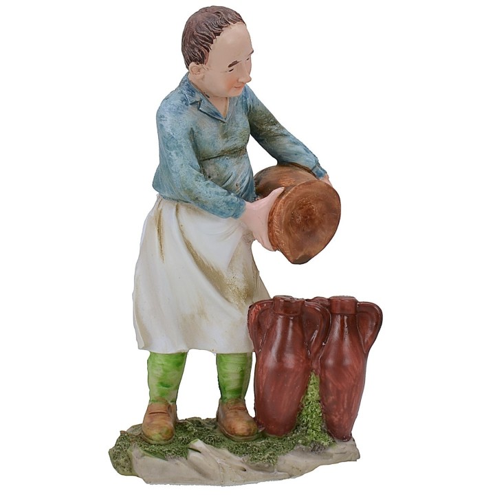 Host with amphorae cm 15 in resin