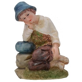 Pastor que descansa serie 15 cm en resina
