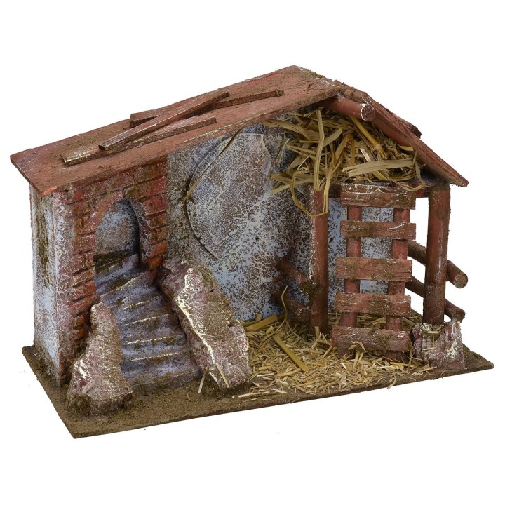 Stable with barn and niche cm 29x14,5x19 h