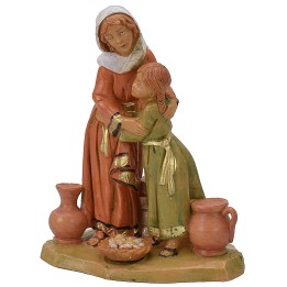 Madre e hija abrazadas serie 12 cm Fontanini