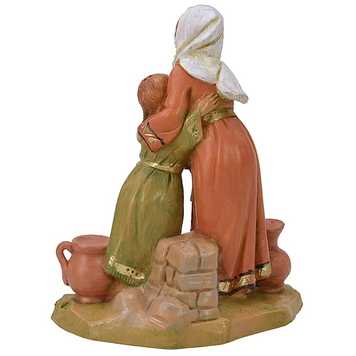 Madre e hija abrazadas serie 12 cm Fontanini