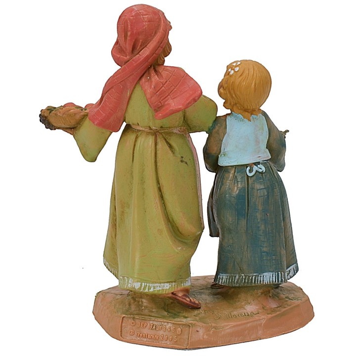 Hermanas con cestas serie 12 cm Fontanini
