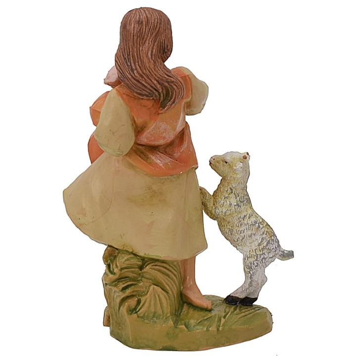 Contadina con capretta e maialino 12 cm Fontanini