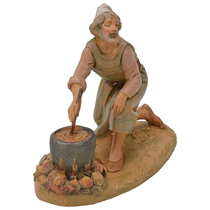 Pastor arrodillado que cocina serie 12 cm Fontanini