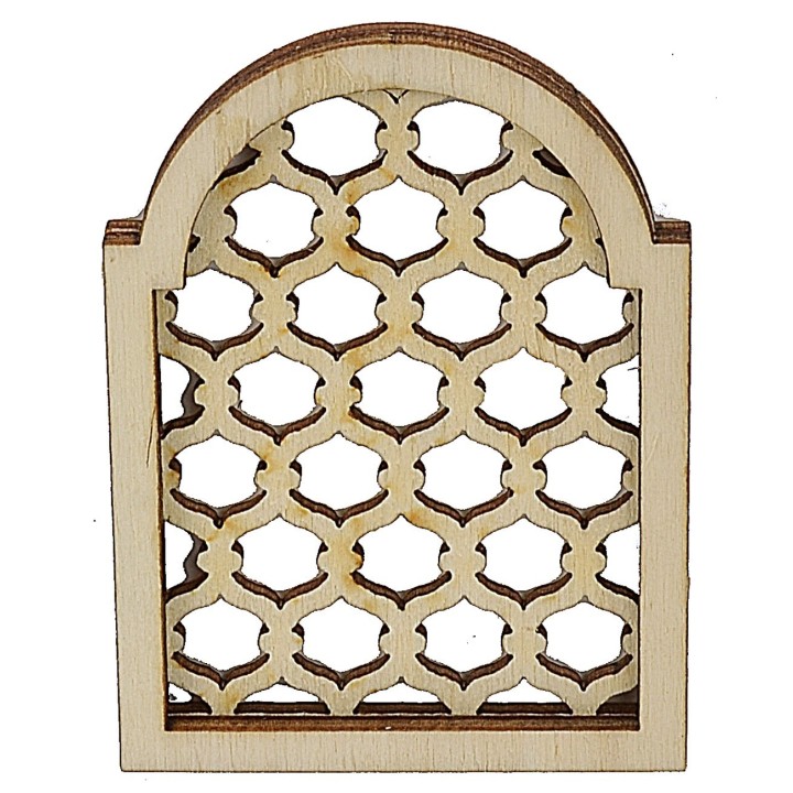 Arab window inlaid in wood cm 5,5x0,6x7,5 h
