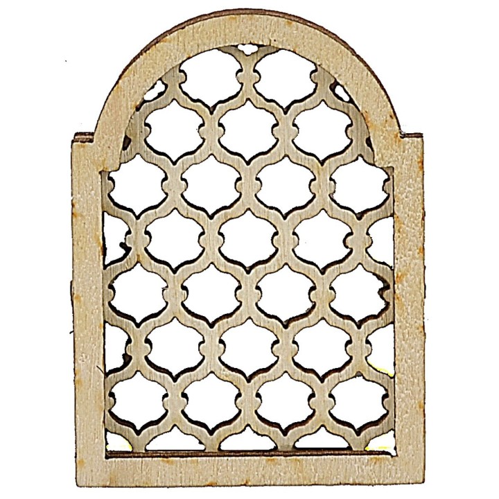 Arab window inlaid in wood cm 3,7x0,6x4,9 h
