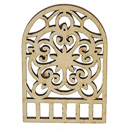 Finestra decorata in stile arabo cm 4,8x0,3x7,2 h