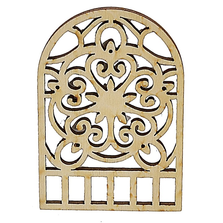 Finestra decorata in stile arabo cm 4,8x0,3x7,2 h