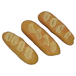 Set 3 pezzi di pane cm 3,6x1,1x0,6 h