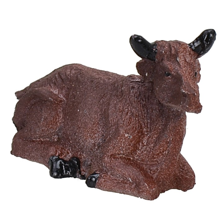 Lying ox in resin 5 cm