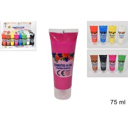 Tubo de 75 ml de pintura acrílica color