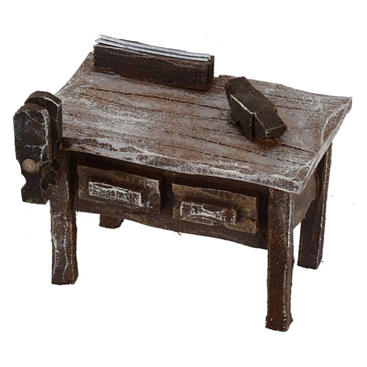 Workbench for carpenter cm 7x4x4,6 h for 10 cm statues