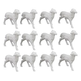Set of 12 Sheep, cm 2,5x2 Art. 