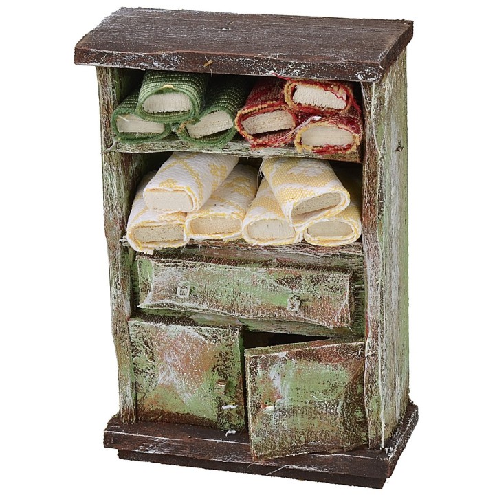 Mobile con scampoli di stoffe cm 7x3x10,5 h