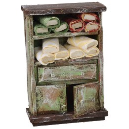 Mobile con scampoli di stoffe cm 7x3x10,5 h