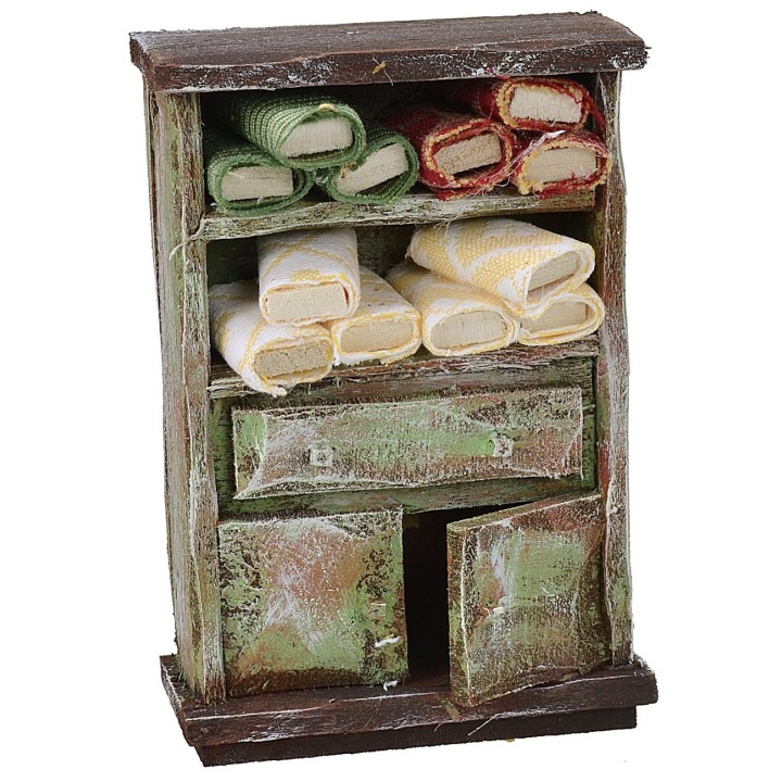 Mobile con scampoli di stoffe cm 7x3x10,5 h